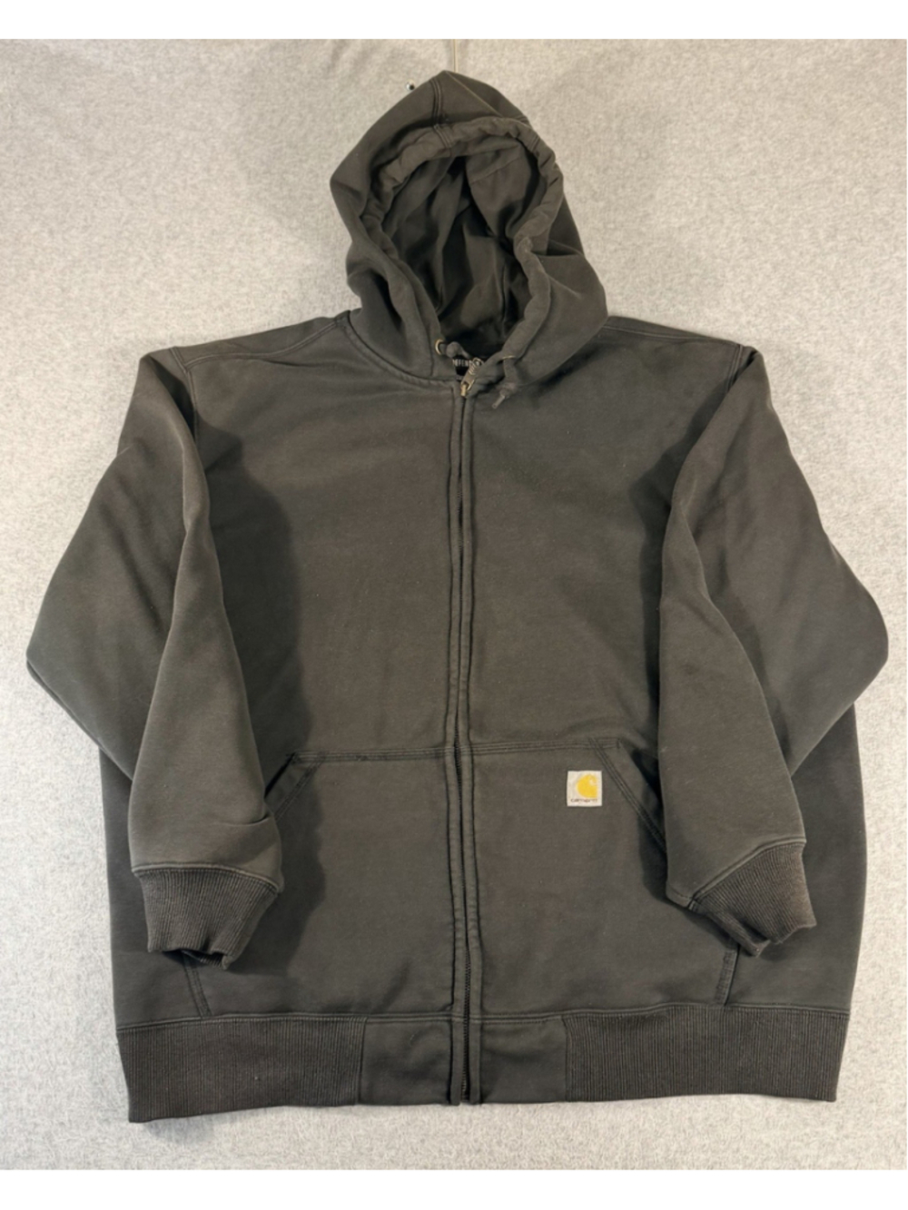Carhartt‎ Rain Defender Full Zip Hoodie Black 2XL Loose Fit Heavyweight TS0614